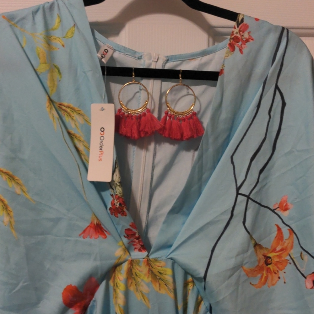 Dress and earrings
